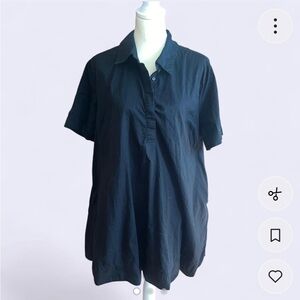 Old Navy Black Button Down Shirt Dress Size XL